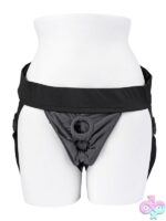 Double Rider Strap-On Harness with Vibrating Ring – Black - Image 2