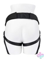 Double Rider Strap-On Harness with Vibrating Ring – Black - Image 3