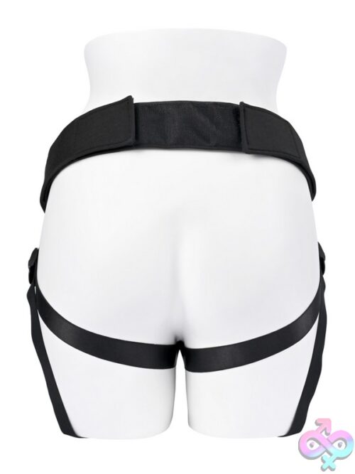 Double Rider Strap-On Harness With Vibrating Ring – Black - Image 3