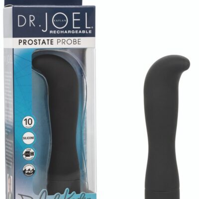 Ergonomically curved black silicone rechargeable prostate probe by California Exotic Novelties