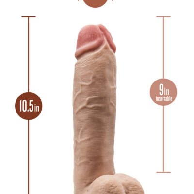 Dr Skin Mr Mister 10 5 inch dildo with balls beige suction cup by Blush