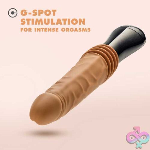 Dr. Skin Silicone - Dr. Arthur - Thrusting Gyrating Vibrating Dildo - Tan - Image 7
