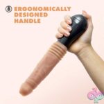 Dr. Skin Silicone - Dr. Knight - Thrusting Gyrating Vibrating Dildo - Beige - Image 2