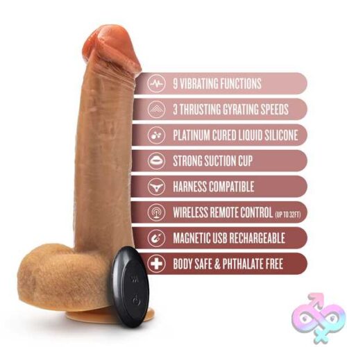 Dr. Skin Silicone - Dr. Phillips - 8.5 Inch Thrusting Dildo - Tan - Image 3