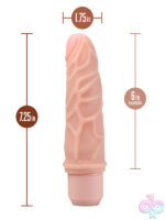 Dr. Skin Silicone - Dr. Robert - 7 Inch Vibrating  Dildo -Beige - Image 8
