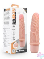 Dr. Skin Silicone - Dr. Robert - 7 Inch Vibrating  Dildo -Beige - Image 9