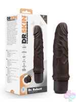 Dr. Skin Silicone - Dr. Robert - 7 Inch Vibrating  Dildo - Brown - Image 8