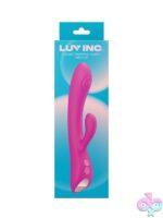 Double thumping rabbit vibrator in pink silicone by Luv Inc