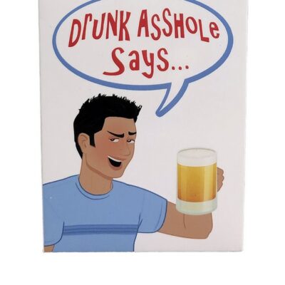 Drunk Asshole Says white drinking card game by Kheper Games
