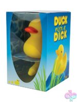 Yellow naughty rubber duck bath novelty floating toy by Hott Products
