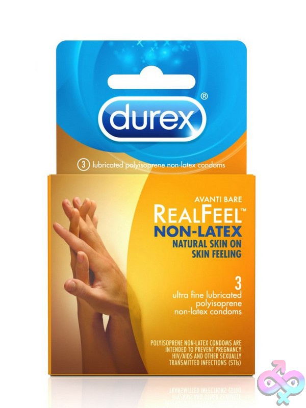 Discreet-Toys-Durex-Avanti-Bare-Realfeel-Non-Latex-3Pk-Nu-Pm89455 Durex Avanti Bare Realfeel Clear Polyisoprene Non-Latex Condoms 3-Pack By Paradise Marketing