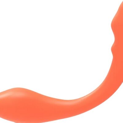 Bendable dual-head app-controlled couples vibrator in orange by Dyso