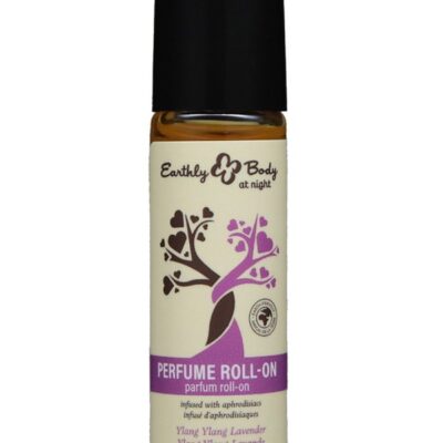 ylang ylang lavender roll-on perfume Earthly Body At Night Aphrodisiac Collection 0.34 oz purple