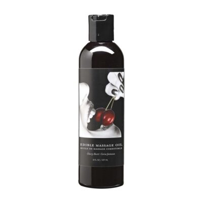 Cherry Edible Massage Oil 8 oz by Earthly Body — couples romance massage oil