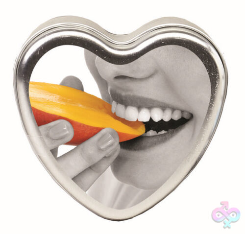 Earthly Body Sex Toys - Edible Heart Candle - Mango - 4 Oz.