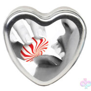 Earthly Body Sex Toys - Edible Heart Candle - Mint - 4 Oz.