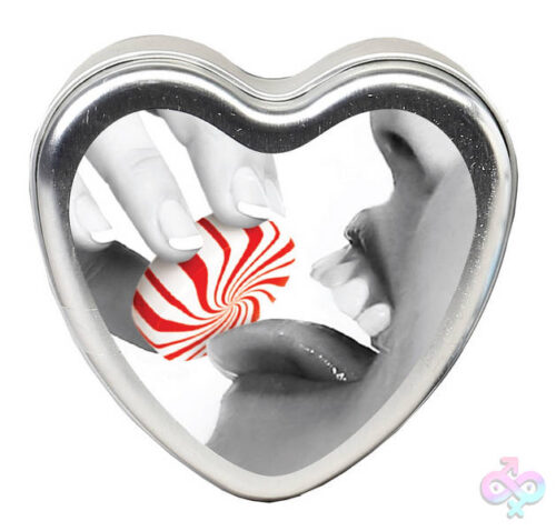 Earthly Body Sex Toys - Edible Heart Candle - Mint - 4 Oz.