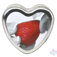 Earthly Body Sex Toys - Edible Heart Candle - Strawberry - 4 Oz.