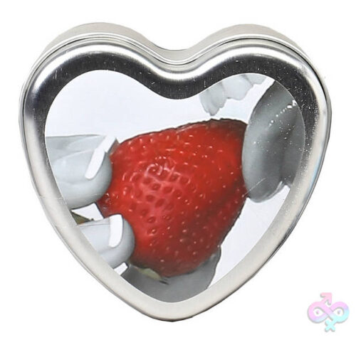 Earthly Body Sex Toys - Edible Heart Candle - Strawberry - 4 Oz.