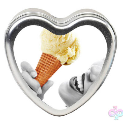 Edible Heart Candle Vanilla by Earthly Body — heart-shaped massage candle melts into skin-safe oil