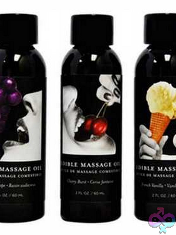 Discreet-Toys-Earthly-Body-Edible-Massage-Oil-25-Count-Display-2-Oz-Bottles-Assorted-Flavors-Eb-Mse200D Edible Massage Oil - 25 Count Display - 2 Fl. Oz. Bottles - Assorted Flavors - Image 1