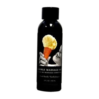 French Vanilla Edible Massage Oil 2 oz by Earthly Body — hemp seed blend, edible, non-greasy