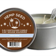 Earthly Body Sex Toys - Hemp Seed 3 in 1 Candle Sunsational 6 Oz