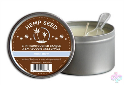 Earthly Body Sex Toys - Hemp Seed 3 in 1 Candle Sunsational 6 Oz