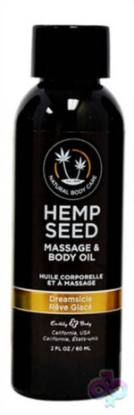 Best massage sex oil — Earthly Body Dreamsicle Hemp Seed Massage Oil 2 oz by Discreet Toys