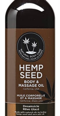 Hemp Seed Massage Oil 8 fl oz Dreamsicle by Earthly Body — tangerine-plum scented body oil