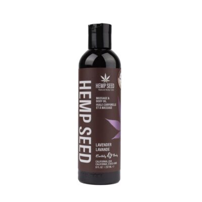 Hemp Seed Massage and Body Oil Lavender 8 fl oz by Earthly Body
