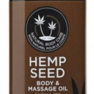 Earthly Body Sex Toys - Hemp Seed Massage Oil - 8 Fl. Oz. - Skinny Dip