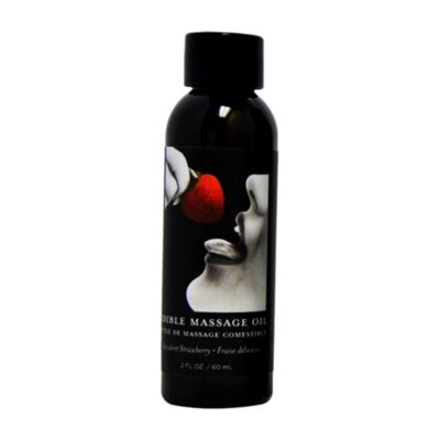 Succulent Strawberry Edible Massage Oil by Earthly Body 2 oz bottle