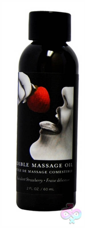 Succulent Strawberry Edible Massage Oil 2 Oz Earthly Body Sex Toys - Succulent Strawberry Edible Massage Oil 2 Oz