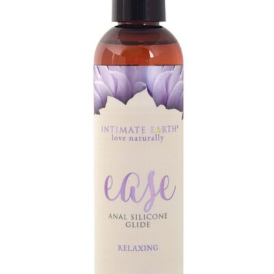 Intimate Earth Ease relaxing silicone anal glide 120 ml bottle in brown by Intimate Earth