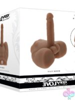 Supple brown thrusting vibrating torso toy with realistic feel by Evolved Novelties