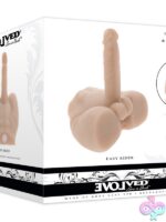 Supple beige thrusting vibrating torso toy with realistic shaft by Evolved Novelties