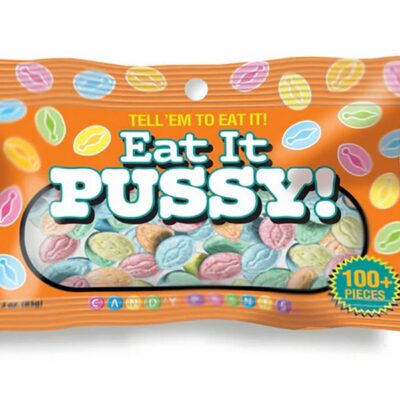 Eat It Pussy Candy 3 oz Bag by Little Genie — multi-colored tart novelty candies