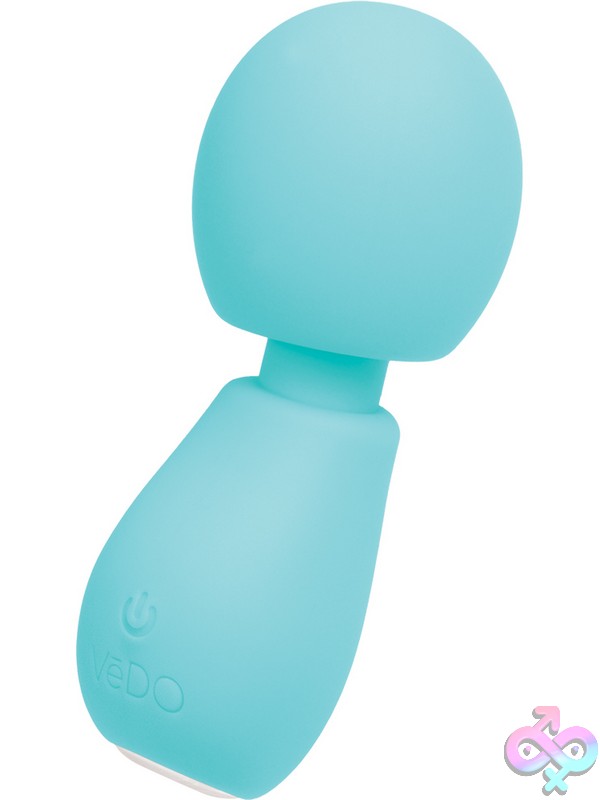 Discreet-Toys-Eeny-Rechargeable-Extra-Mini-Wand-Turquoise-Nu-Vi-W0301 Turquoise Rechargeable Mini Wand Eeny By Vedo β Compact Waterproof Silicone Wand Vibrator
