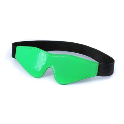 Electra Play Things Blindfold Green by nsnovelties — neoprene-lined beginner kink blindfold