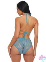 Blue Dream Fishnet Halter & High-Waist Panty Set - Image 3
