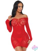 Scarlet Seduction Lace & Mesh Dress - Image 2
