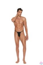 Men's G-String Pouch with T-Back in Black by Elegant Moments