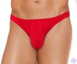 Lycra Thong for Men - Elegant Moments, front view, red