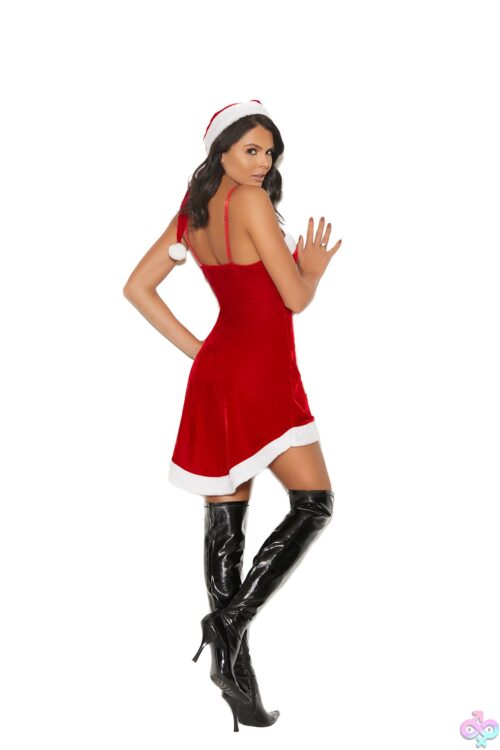 Santa'S Sweetie Velvet Dress Costume Set - Elegant Moments, Back View