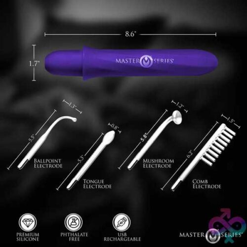 Elektrawand Rechargeable Violet Wand With Attachments Purple - Image 3