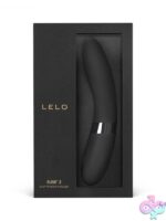 Curved black dual-motor silicone vibrator by Lelo