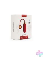 Red app-controlled insertable bullet vibrator by Svakom