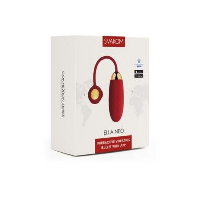 Red app-controlled insertable bullet vibrator by Svakom