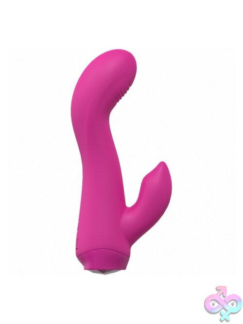Empower Dual Motor 10 Speed Rabbit Silicone Rechargeable Waterproof Pink - Image 3